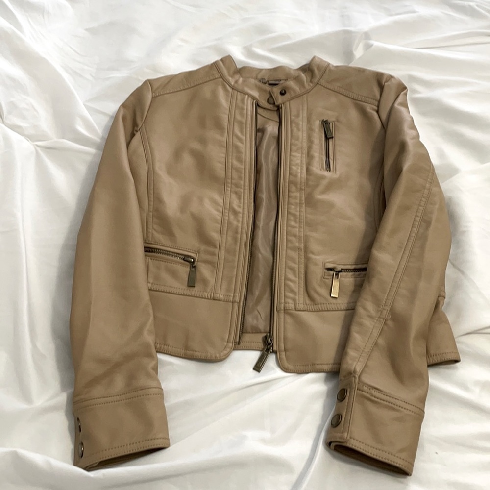 vintage tan suede leather jacket